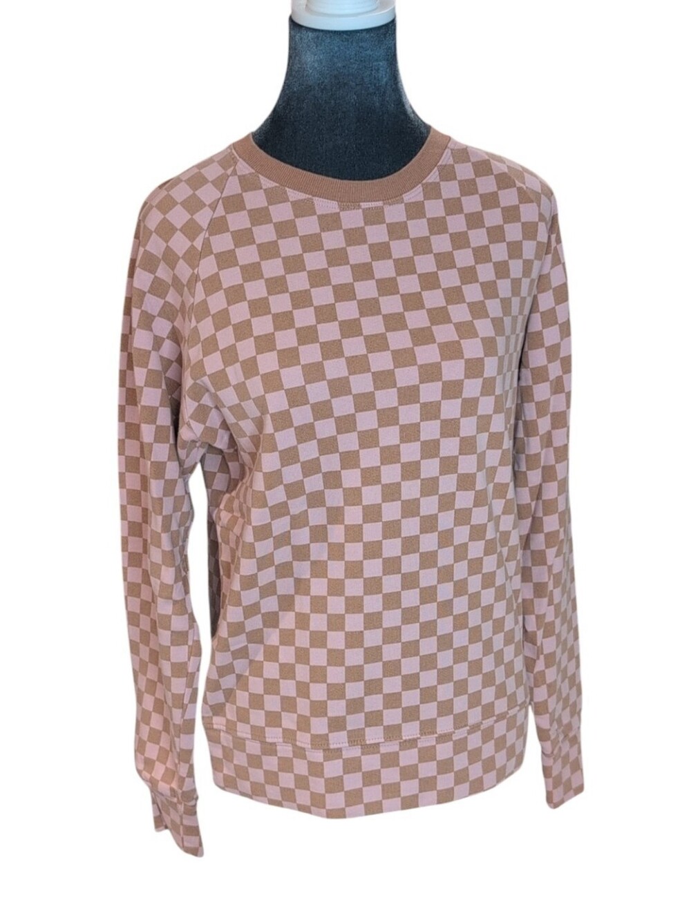 Splits59 Tilda French Terry Sweatshirt Caf/Blush Check Size XS